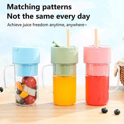 2 In 1 Mini Portable USB Rechargeable High Quality 6 Blades Crusher Juicer