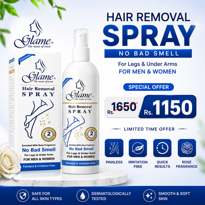 Glame Hair Removal Spray For Men & Women