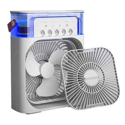 Portable Air Cooler Fan – 3 Speed Mist Cooling Fan with LED Light & Timer